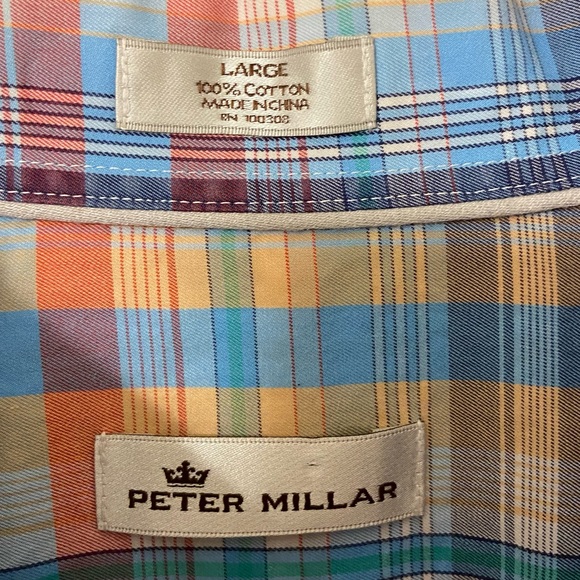 Peter Millar Short Sleeved Casual Button down Size: Large - Picture 4 of 6